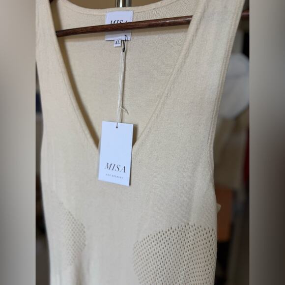 Women’s MISA Los Angeles Ivory Allison Knit Maxi Dress Extra Large XL - Picture 3 of 6
